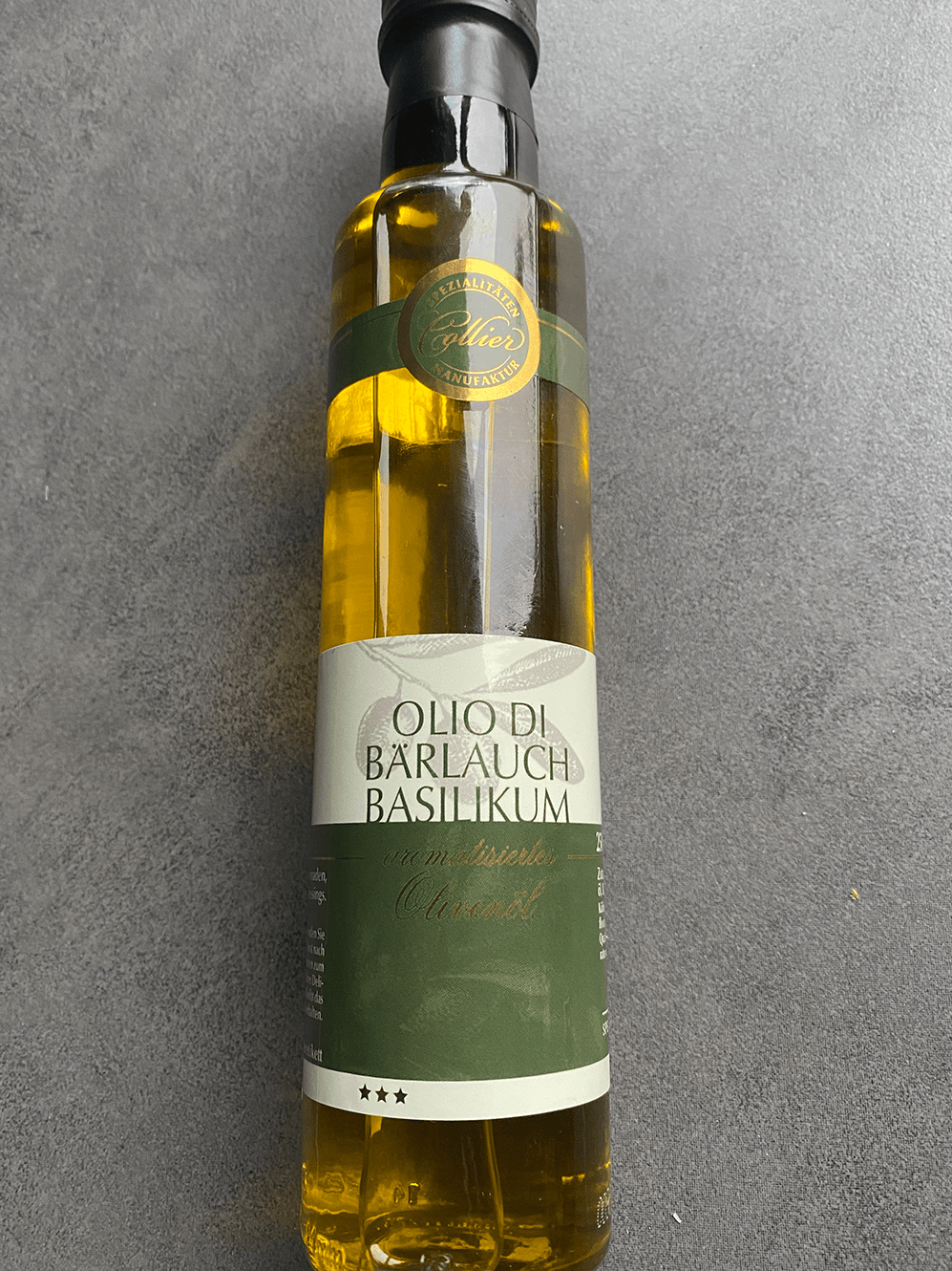 Olio di Bärlauch Basilikum Aromatisiertes Olivenöl